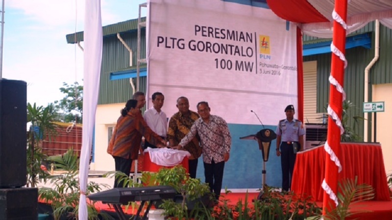 Presiden Republik Indonesia, Jokowi Widodo Resmikan PLTG Gorontalo